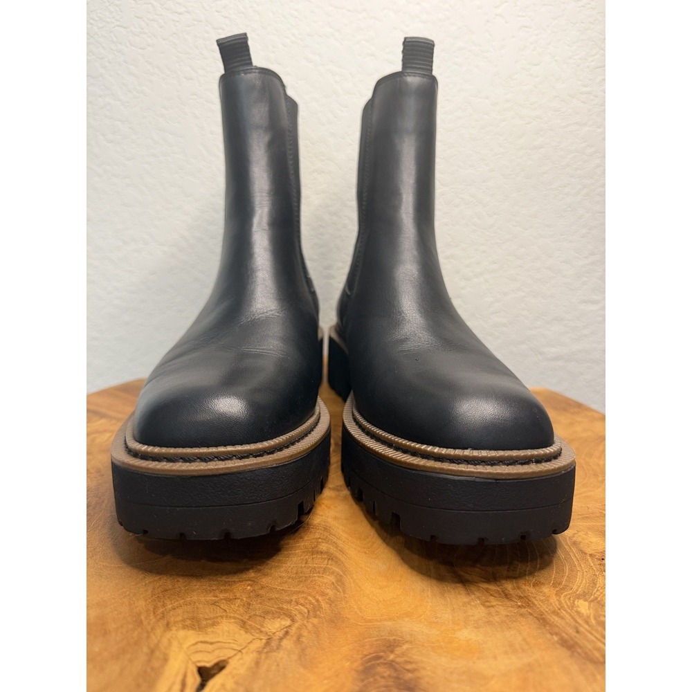 Sam Edelman Sz 8.5M Black Leather Laguna Chelsea Boot Waterproof Lug Sole BR20-9 - Picture 7 of 10